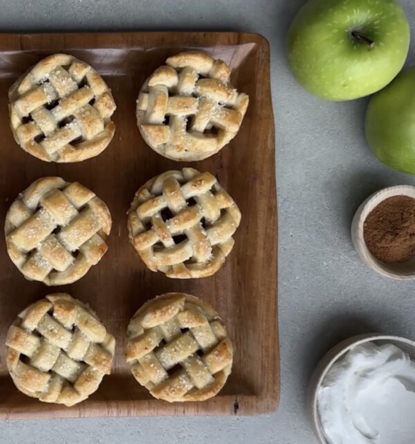 6 Mini Tartas de Manzana